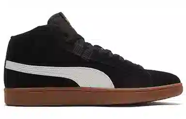 PUMA Smash V2 Mid Black White Brown