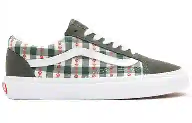 Vans Old Skool Low White Green Red