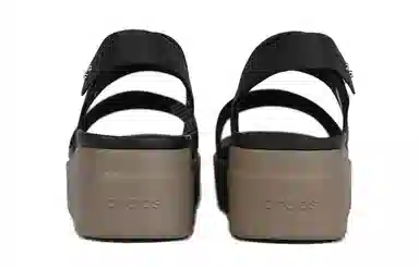 Crocs Brooklyn Leather Platform Sandal Black