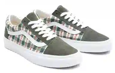 Vans Old Skool Low White Green Red