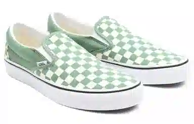 Vans Slip-On Checkerboard Green