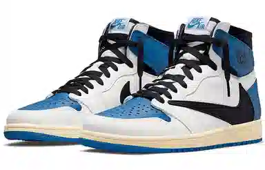 Travis Scott x Air Jordan 1 High Blue White Black