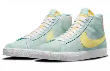 Nike Blazer Mid Green Yellow Pink