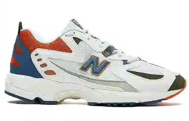 New Balance 828 White Blue Orange