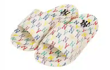 MLB New Mound Monogram Slides White