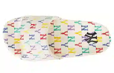 MLB New Mound Monogram Slides White
