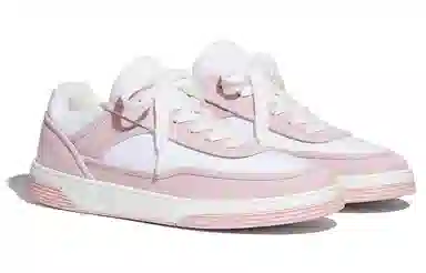 CHANEL Low Top Sneakers Pink White