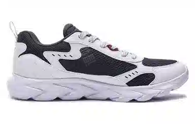 特步 网面透气耐磨 时尚低帮休闲运动鞋 黑白