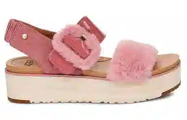 UGG Le Fluff Platform Sandal Dawn Pink