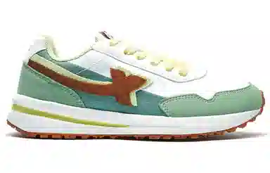 特步 防滑耐磨 低帮 老爹鞋 女款 白绿