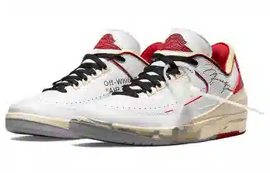 OFF-WHITE x Air Jordan 2 Retro Low SP "White and Varsity Red"