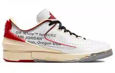 OFF-WHITE x Air Jordan 2 Retro Low SP "White and Varsity Red"