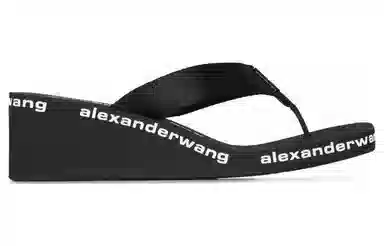 Alexander Wang AW Wedge Flip Flops Black