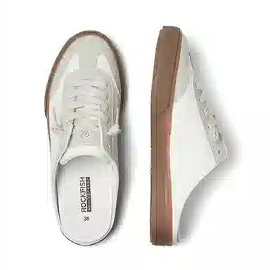 Rockfish Retro Trainer White Caramel
