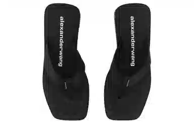 Alexander Wang AW Wedge Flip Flops Black