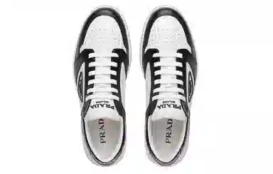 PRADA Leather Low-Top Sneakers Black