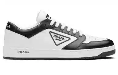 PRADA Leather Low-Top Sneakers Black