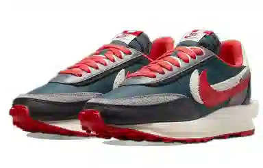Sacai x UNDERCOVER x Nike LDWaffle Midnight Spruce University Red