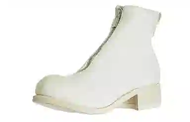 GUIDI Short Boots White