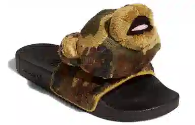 Jeremy Scott x adidas Adilette Teddy Camo