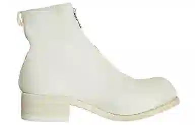 GUIDI Short Boots White