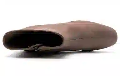 ecco Xing Su Series Chunky Heel Square Toe Zip Ankle Boots Ink Pink