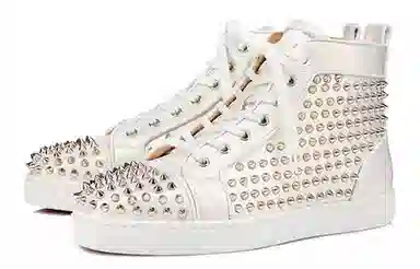 CL Platinum Stud High-Top Sneakers White