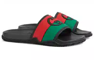 Gucci Double G Black Slides