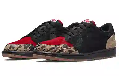 SoleFly x Air Jordan 1 Low OG "Black and Sport Red"