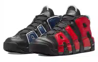Nike Air More Uptempo Black Red Blue