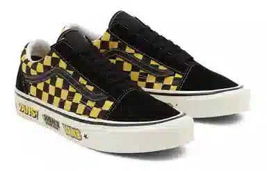 Vans Old Skool Anaheim Factory Black Yellow Checkerboard