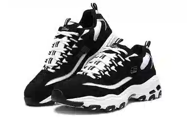 Skechers D'LITES 1.0 Black White