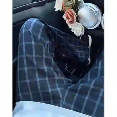悍戈 美式复古格子男夏款多样版型设计感裤子休闲裤 男女同款