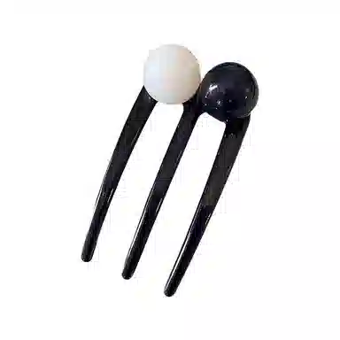 蒙妮 日常通勤三齿梳珍珠簪子 树脂 发簪 女款