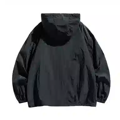 【dme】 美式复古机能风薄款凉感宽松连帽长袖基础款时尚简约百搭休闲 凉感透气速干防晒服 男女同款