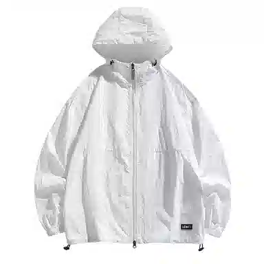 【dme】 美式复古机能风薄款凉感宽松连帽长袖基础款时尚简约百搭休闲 凉感透气速干防晒服 男女同款