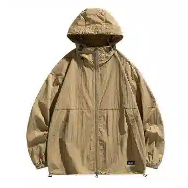 【dme】 美式复古机能风薄款凉感宽松连帽长袖基础款时尚简约百搭休闲 凉感透气速干防晒服 男女同款