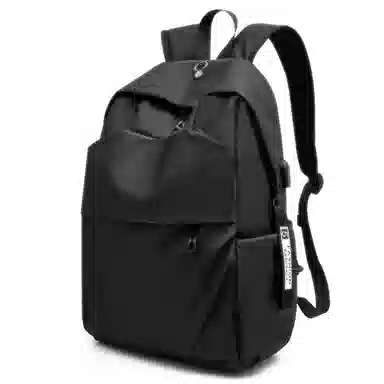 老人头 经典休闲高级感简约百搭旅行背包 织物 双肩包 男款 黑色