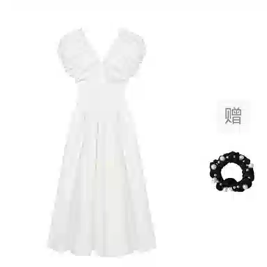 雾闪闪 舒适潮流百搭短袖连衣裙 女款