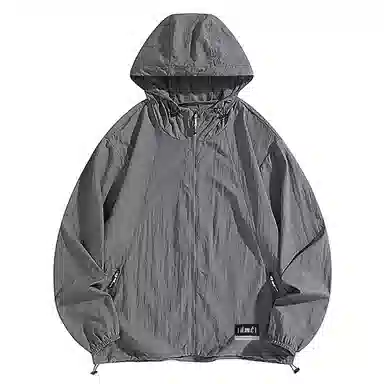 【dme】 美式潮牌超薄款凉感宽松连帽基础款时尚简约百搭休闲防晒服 男女同款