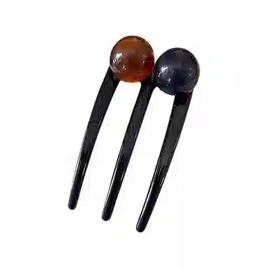 蒙妮 日常通勤三齿梳珍珠簪子 树脂 发簪 女款