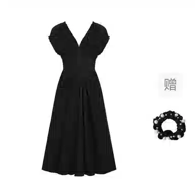 雾闪闪 舒适潮流百搭短袖连衣裙 女款