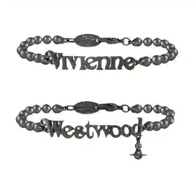 Vivienne Westwood Brass Bracelet Black Pearl