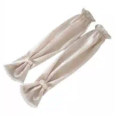 红豆 真丝冰袖春夏缎面顺滑宽松复古遮阳袖套 桑蚕丝 防晒袖 女款