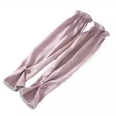 红豆 真丝冰袖春夏缎面顺滑宽松复古遮阳袖套 桑蚕丝 防晒袖 女款