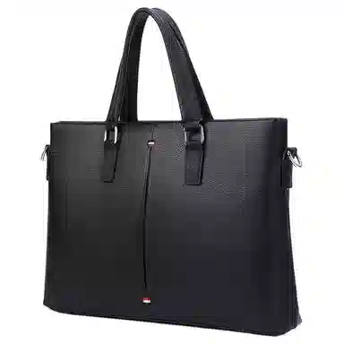 老人头 时尚商务通勤高级质感 牛皮 公文包 男款 黑色