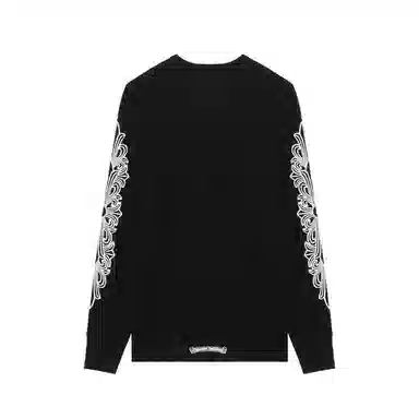 Chrome Hearts SS25 Horseshoe Print Long Sleeve Tee Black