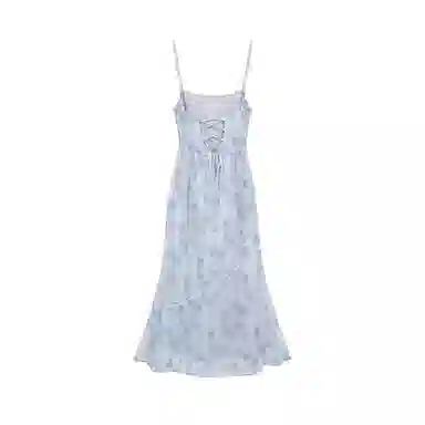 思蓓儿 露背设计雪纺吊带连衣裙 女款