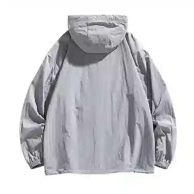 【dme】 美式复古机能风薄款凉感宽松连帽长袖基础款时尚简约百搭休闲 凉感透气速干防晒服 男女同款