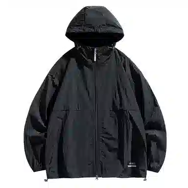 【dme】 美式复古机能风薄款凉感宽松连帽长袖基础款时尚简约百搭休闲 凉感透气速干防晒服 男女同款